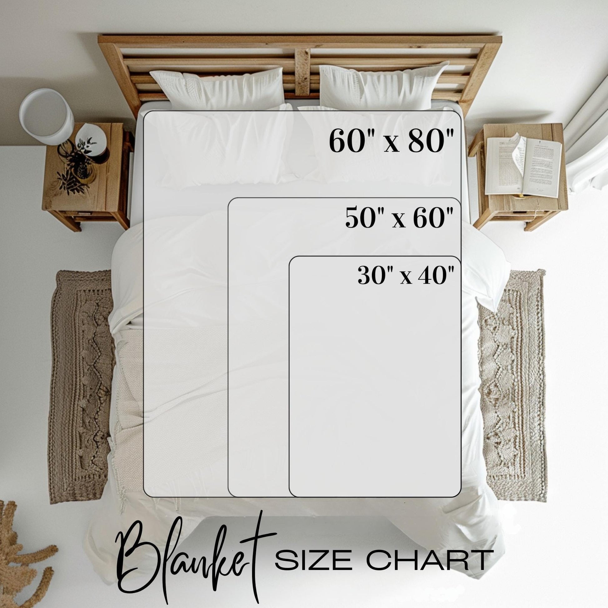 Bunny Baby blanket with embroidered-look details in soft neutral colors. A cozy newborn blanket and timeless boutique baby gift.