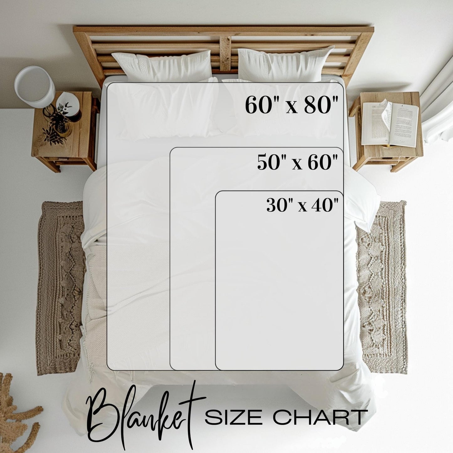 Personalized Bear baby blanket with name - embroidered look details in soft neutral colors. A cozy newborn blanket and timeless boutique baby gift.