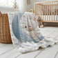 This personalized bunny woodland baby blanket features a timeless embroidered-look design that feels soft, calm, and beautifully refined. Made to be both cozy and meaningful, it’s a keepsake blanket parents will treasure.