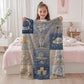 Patchwork Look Babydecke • Weltraum Space Astronaut • Quilt Look • Neutrale Babyzimmer-Deko • Neugeborenen-Decke • Boutique Babygeschenk
