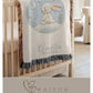 Personalized Bunny Woven Blanket • Embroidered-Look Baby Bunny • Custom Name & Birth Date • Nursery Tapestry Throw • Baby Shower Gift