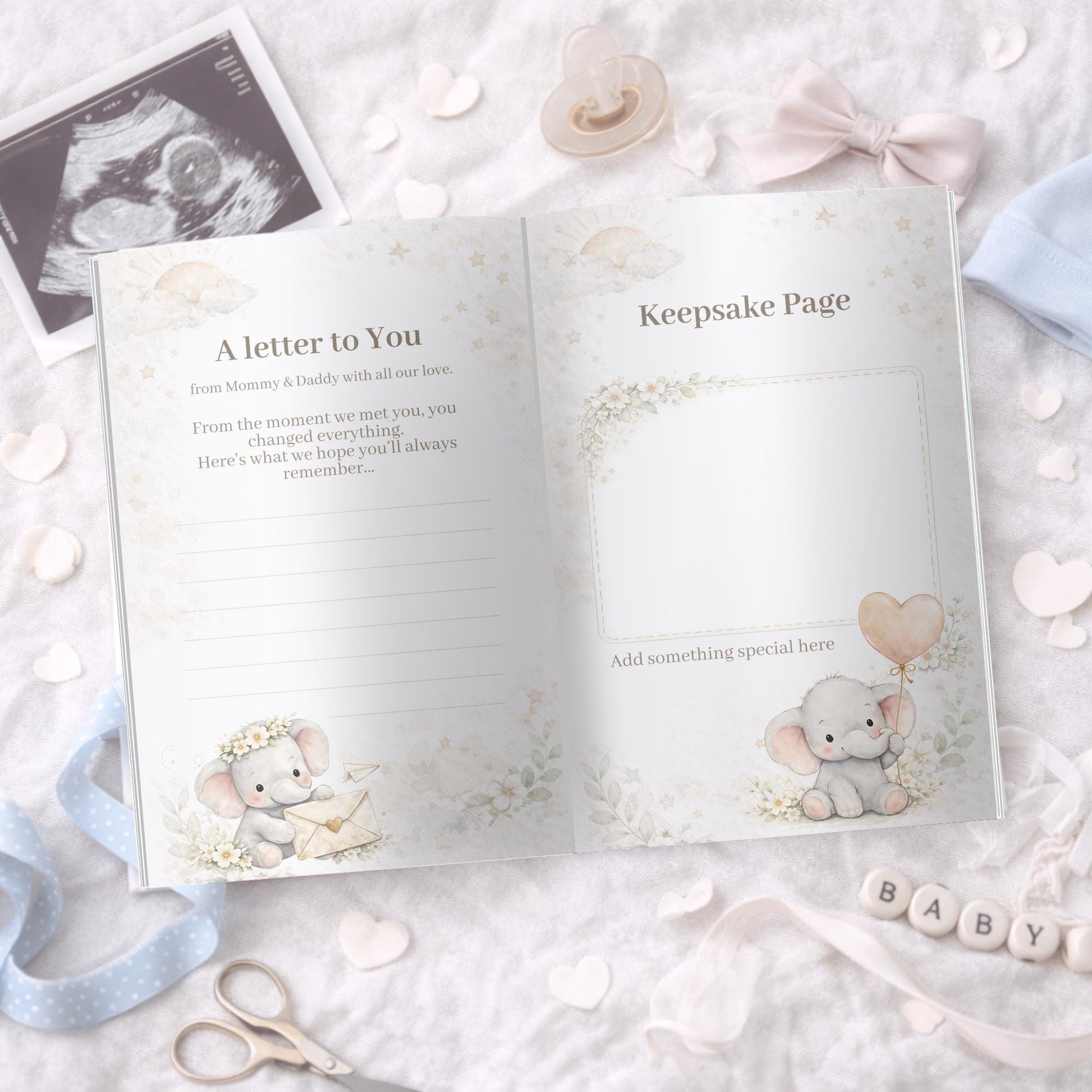 Personalized Baby Memory Book • First Year Keepsake Album • Custom Printed Newborn Gift • Exclusive by MaisonPetiteLumiere