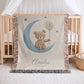 A timeless first birthday keepsake blanket, woven from cotton and personalized with your child’s name and a custom number — made to be gifted and treasured for a lifetime.