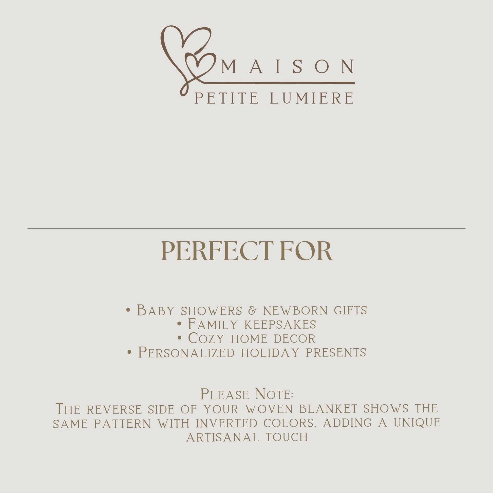 This personalized woven baby blanket features a gentle ocean theme with a sweet whale and fish design in a soft embroidered-look style.