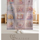 A personalized pink ocean baby quilt blanket with your baby’s name, designed in a soft patchwork look with gentle mermaid-inspired sea motifs.
