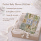 Personalized patchwork look baby blanket with name and sweet safari animals like lion, elephant and monkey in a soft quilt style design.
