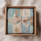 Personalized Baby Blanket in Patchwork Quilt Look with Sea Animals. Neutral Colors with Name.