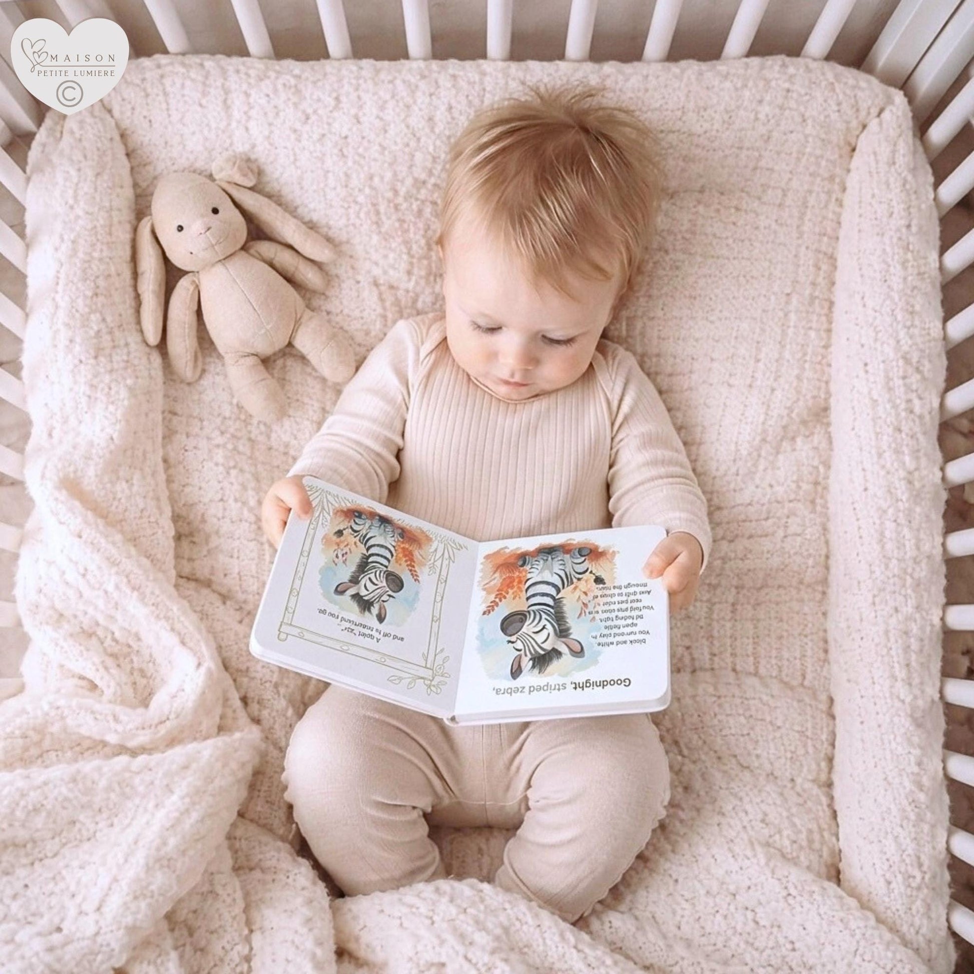 A personalized safari bedtime book featuring your child’s name. Gentle rhymes with elephant & lion — a meaningful baby shower or birthday gift.