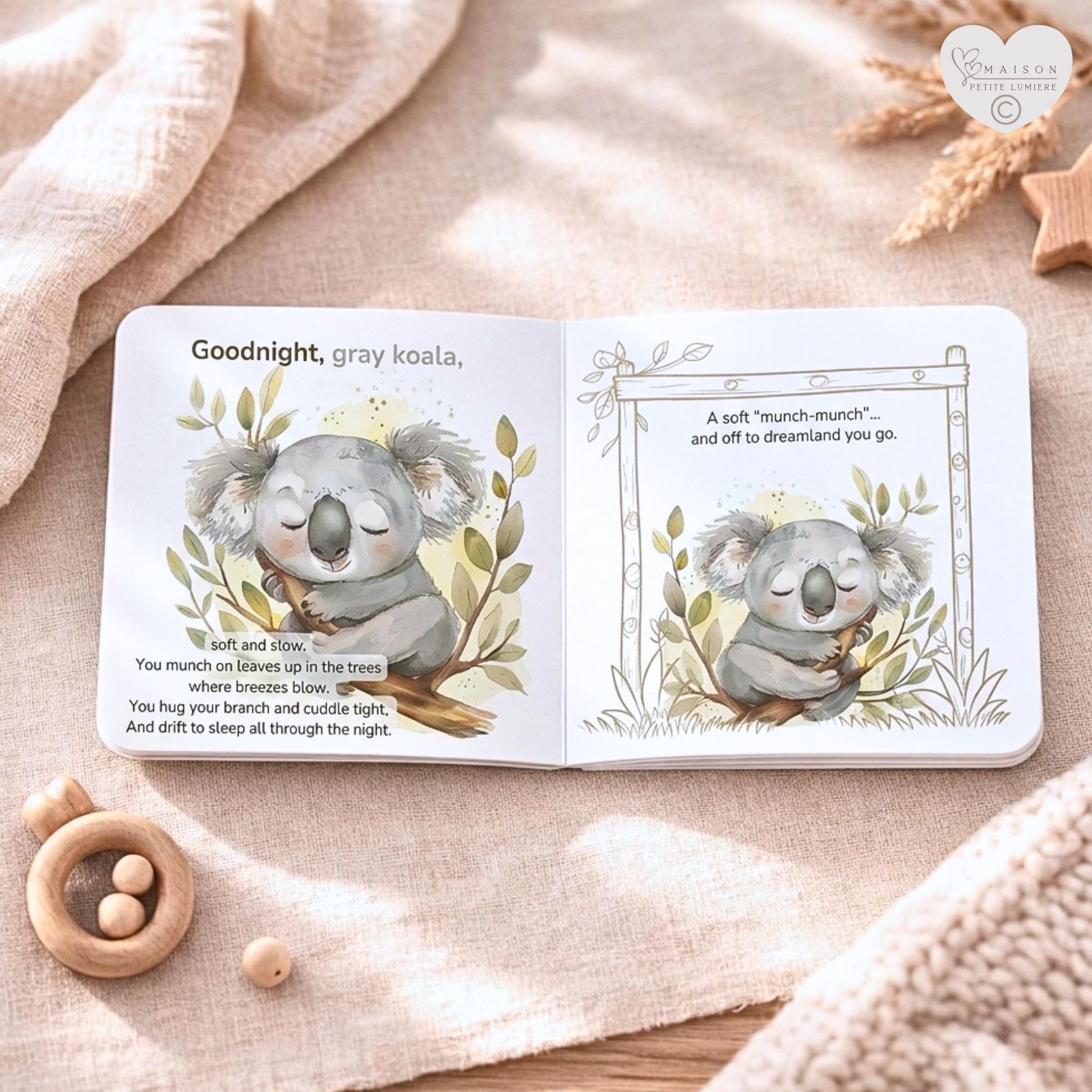 A personalized safari bedtime book featuring your child’s name. Gentle rhymes with elephant & lion — a meaningful baby shower or birthday gift.