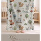 Personalized Woodland Baby Blanket with Name • Forest Animals Embroidered Look • Neutral Nursery Decor • Fox Owl Bunny Gift