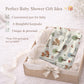 Personalized Woodland Baby Blanket with Name • Forest Animals Embroidered Look • Neutral Nursery Decor • Fox Owl Bunny Gift
