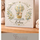 Personalized hot air balloon baby memory book with name. A dreamy adventure nursery photo album.