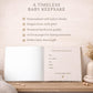 Personalized safari lion baby album with custom name and date. A warm jungle nursery memory book and newborn keepsake.