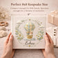 Personalized hot air balloon baby memory book with name. A dreamy adventure nursery photo album.