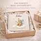 Personalized teddy cloud baby memory book with your baby’s name. A dreamy cloud-themed album to capture precious milestones and first-year memories.