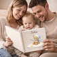 Personalized teddy cloud baby memory book with your baby’s name. A dreamy cloud-themed album to capture precious milestones and first-year memories.