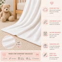 Personalized Highland Cow Baby Blanket featuring an adorable fluffy Highland cow surrounded by delicate wildflowers, butterflies, hearts and charming cottage garden details. Customized with your baby’s name, this sweet floral blanket makes a beautiful addition to a baby girl nursery and a meaningful keepsake for a new arrival.