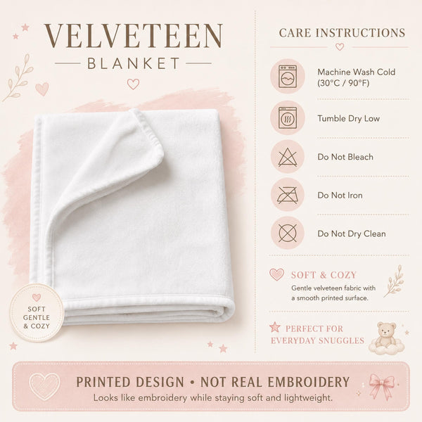 Personalized Christmas Monster Truck Baby Blanket with an embroidered-look print featuring an adorable festive red monster truck wearing a Santa hat, surrounded by a magical snowy North Pole racing landscape, snow-covered mountains, Christmas trees, glowing lights, racing flags, festive decorations, winter greenery and snowflakes.