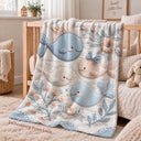 Ocean Embroidered Soft Baby Blanket, a perfect Newborn Boutique Blanket designed for gentle comfort. This charming Fish Floral Baby Throw offers a soothing touch, making it an ideal neutral blanket for any nursery.