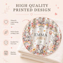 Personalized elephant baby blanket featuring adorable watercolor elephants, pastel rainbows, fluffy clouds, delicate flowers, and soft whimsical artwork. Customized with your baby’s name, this rainbow-themed blanket makes a beautiful nursery keepsake, baby shower gift, newborn present, or milestone photo prop. Perfect for creating a dreamy nursery inspired by gentle elephants, colorful rainbows, sweet florals, and timeless storybook charm.