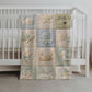 Patchwork Look Baby Blanket with Name • Crab Whale Octopus • Underwater Theme • Quilt Look • Nursery • Newborn Blanket • Baby Gift