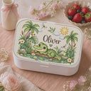 Crocodile Lunch Box, Kids Lunchbox with Name, Personalized Jungle Lunch Box, School Lunch Container, Back to School Gift