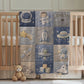 Patchwork Look Baby Blanket • Space Astronaut Theme • Quilt Look • Neutral Nursery Decor • Newborn Blanket • Boutique Baby Gift